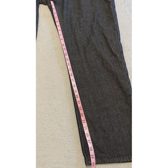 Red Ape Jeans 36x30 Black Denim Baggy Hip Hop Skate Y2K Flap Pocket - Picture 4 of 6